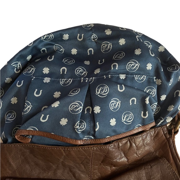 Lucky Brand | Brandy & Chocolate Piece Train Leather Shoulder Bag - Picture 7 of 11